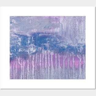 Blue Purple Indigo Abstract Art Posters and Art